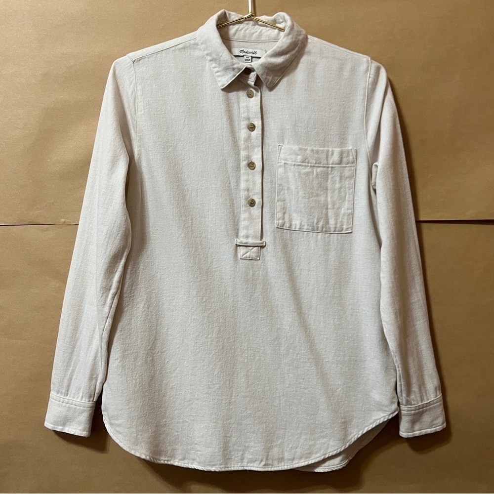 Madewell White Button-Up Top